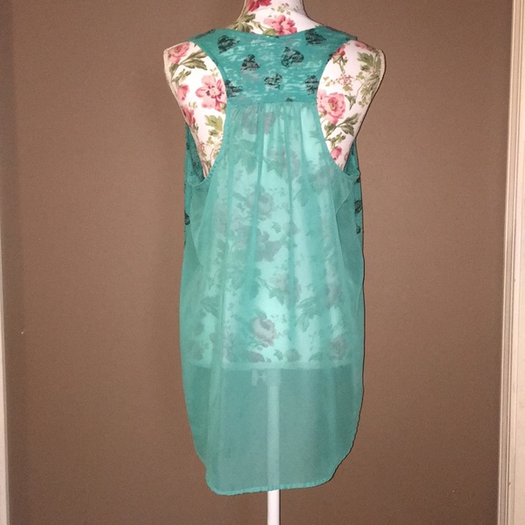 No Boundaries XXL Burnout High Low Sleeveless Top - Picture 3 of 4